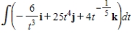 Find the indefinite integral below. ​   ​ Do not include an arbitrary constant vector. ​ A)    B)    C)    D)    ​ E)   