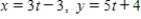 Write the corresponding rectangular equation for the curve represented by the parametric equation   by eliminating the parameter. ​ A)    B)    C)    D)    E)   