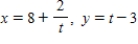 Write the corresponding rectangular equation for the curve represented by the parametric equations   by eliminating the parameter. ​ A)    B)    C)    D)    E)   