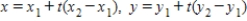 Use the result, the set of parametric equations for the line passing through   and   is     to find a set of parametric equations for the line passing through   and   . ​ A)    B)    C)    D)    E)   