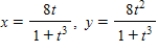Identify any points at which the Folium of Descartes   is not smooth.Round your answer to two decimal places,if necessary. ​ A) not smooth when   B) not smooth when   C) not smooth when   D) smooth everywhere E) not smooth when  