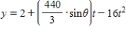 The parametric equations for the path of a projectile launched at a height h feet above the ground,at an angle θ with the horizontal and having an initial velocity of v<sub>0 </sub>feet per second is given by   and   .The center field fence in a ballpark is 10 feet high and 400 feet from home plate.The ball is hit   feet above the ground.It leaves the bat at an angle of θ degrees with the horizontal at a speed of 100 miles per hour as shown in the figure.Find the minimum angle at which the ball must leave the bat in order for the hit to be a home run using the parametric equations   and   .Round your answer to one decimal place. ​   ​ A) 25.5° B) 19.5° C) 3.4° D) 4.5° E) 11.3°