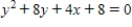 Find the vertex,focus,and directrix of the parabola and sketch its graph. ​   ​ A) vertex:   ;focus:   ;directrix   ​   B) vertex:   ;focus:   ;directrix   ​   C) vertex:   ;focus:   ;directrix   ​   D) vertex:   ;focus:   ;directrix   ​ ​   E) vertex:   ;focus:   ;directrix   ​  