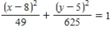 Find the foci of the ellipse given by   . ​ A)    B)    C)    D)    E)   