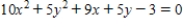 Classify the graph of the equation as a circle,a parabola,an ellipse,or a hyperbola. ​   ​ A) parabola B) ellipse C) circle D) hyperbola