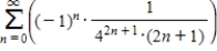 Find the sum of the convergent series   by using a well-known function.Round your answer to four decimal places. ​ A) 0.1419 B) 0.2450 C) 0.8961 D) 0.1651 E) 0.1974
