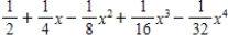 Find the fourth degree Maclaurin polynomial for the function. ​   ​ A)    B)    C)    D)    E)   