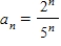 Determine the convergence or divergence of the sequence with the given nth term.If the sequence converges,find its limit. ​   ​ A) The sequence diverges. B) The sequence converges to 2. C) The sequence converges to -1. D) The sequence converges to 1. E) The sequence converges to 0.