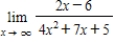 Evaluate the   using L'Hôpital's Rule if necessary. ​ A)    B)    C)    D)    E) 0