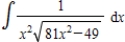 Use integration tables to find   . ​ A)    B)    C)    D)    E)   