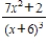 Write the form of the partial fraction decomposition for the following rational expression. ​   ​ A)    B)    C)    D)    E)   