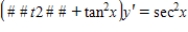 Solve the differential equation   . ​ A)    B)    C)    D)    E)   