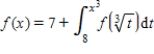 ​ A differentiable function   is defined such that,for all values of   in its domain,   . -​What is the domain of   ?
