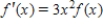 Solve the differential equation in   to find f(x)in terms of x only.​