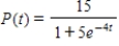 The logistic function   models the growth of a population.Identify the maximum carrying capacity. ​ A) 15 B) 5.5 C) 5 D) 4 E) 6