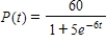 The logistic function   models the growth of a population.Identify the initial population. ​ A) 10 B) 12 C) 5 D) 60 E) 6