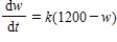 A calf that weighs 75 pounds at birth gains weight at the rate   where w is weight in pounds and t is time in years.Use a computer algebra system to solve the differential equation for   . ​ A)    B)    C)    D)    E)   