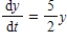 Find the function   passing through the point   with the first derivative   . ​ A)    B)    C)    D)    E)   