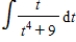 Find the integral   . ​ A)    B)    C)    D)    E)   