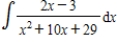 Find the indefinite integral. ​   ​ A)    B)      C)    D)    E)   