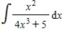 Find the indefinite integral   . ​ A)    B)    C)    D)    E)   