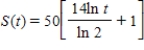 <strong>The rate of change in sales S is inversely proportional to time measured in weeks.Find S as a function of t if sales after 2 and 4 weeks are 250 units and 450 units respectively. </strong> A) B) C) D) E)