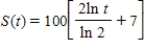 <strong>The rate of change in sales S is inversely proportional to time measured in weeks.Find S as a function of t if sales after 2 and 4 weeks are 250 units and 450 units respectively. </strong> A) B) C) D) E)