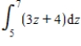 Sketch the region whose area is given by the definite integral and then use a geometric formula to evaluate the integral.Round to one decimal place if necessary. ​   ​ A) -26.5 B) 6 C) 44 D) 105.5 E) -30.5