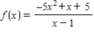 Determine the slant asymptote of the graph of   . ​ A)    B)    C)    D)    E) no slant asymptotes