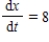 Find the rate of change of the distance D between the origin and a moving point on the graph of   if   centimeters per second. ​ A)    B)    C)    D)    E)   