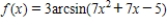 Find the derivative of the function   . ​ A)    B)    C)    D)    E)   