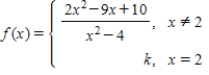 ​For what value of k is the function   continuous at   ? ​ A) ​   B) ​0 C) ​   D) ​  