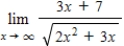 Find the limit. ​   ​ A)    B)    C) 1 D) 3 E)   