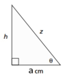 ​The base of the right triangle pictured below is 8 centimeters and the angle   is increasing at the constant rate of 0.03 radians per second.How fast,in centimeters per second,is the altitude   of the triangle increasing when   ? Round your answer to 3 decimal places. ​     cm ​ A) 0.900 cm/sec B) ​0.751 cm/sec C) ​0.874 cm/sec D) ​0.970 cm/sec