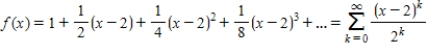 ​ The Taylor expansion for a function   about   is given by   . -​What are all values of   for which   converges? Enter your answer as an interval.