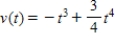 ​A particle moves along the x-axis so that its velocity for   is given by   .At what time is the acceleration of the particle a minimum? ​ A) ​   B) ​   C) ​   D) ​0