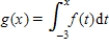 ​A calculator may not be used on this part of the examination. ​The graph of   consists of four line segments as shown below.Let g be the function given by   .Use this information for Problems 26-28. ​   -What is   ​? ​ A) ​4 B) ​2 C) ​6 D) ​-2