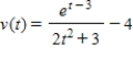 The velocity of a particle moving on the y-axis is given by   on the interval   .At time   ,the particle is 2 units above the origin.Round tour answer to 3 decimal places. -During what time interval is the particle moving down?​