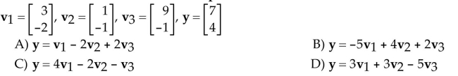 Write y as an affine combination of the other points listed.  <div style=padding-top: 35px> 