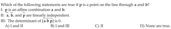 Find the barycentric coordinates of p with respect to the affinely independent set of points that precedes it.  <div style=padding-top: 35px> 
