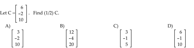 Perform the matrix operation.