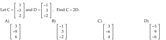 Perform the matrix operation.