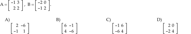 Find the matrix product AB, if it is defined.