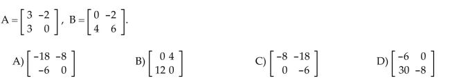 Find the matrix product AB, if it is defined.