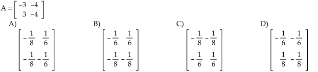 Find the inverse of the matrix, if it exists