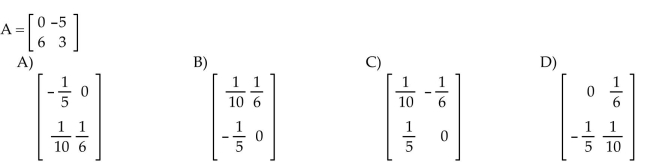 Find the inverse of the matrix, if it exists
