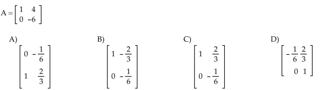 Find the inverse of the matrix, if it exists