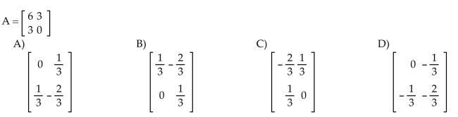 Find the inverse of the matrix, if it exists