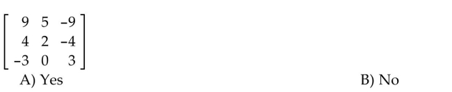 Determine whether the matrix is invertible.