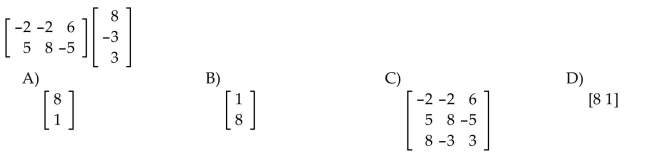 Compute the product or state that it is undefined.
